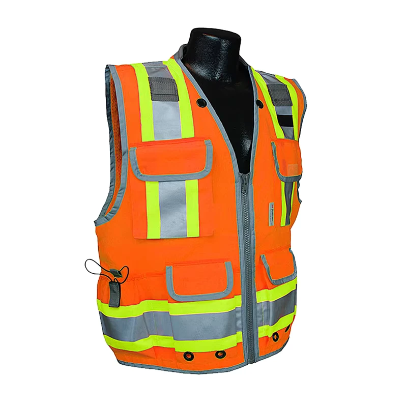Men's Breathable High Visibility Construction Surveyor Reflective Safety Vest