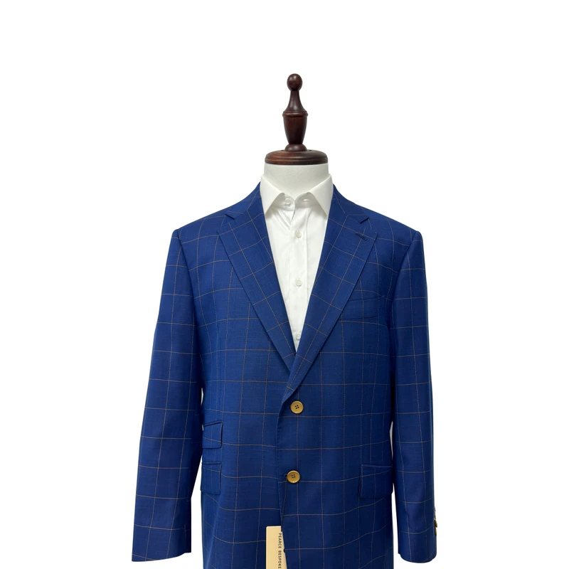Men's Business Suit Plus Size 2 Piece Set Single Breasted Slim Fit Woolen Fabric Flat Anti Wrinkle Breathable Patch Pocket