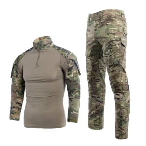Men’s Camo Shirt with Long Sleeves and 1/4-Zip Camo Tactical Pants