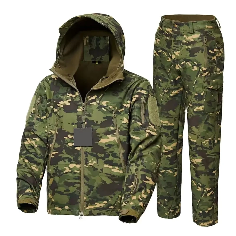 Men's Camouflage Shirt and Pants Tactical Security Uniform