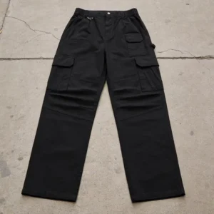 Men’s Casual Baggy Cargo Pants Breathable 100% Nylon Autumn OEM & ODM Available Garment-Dyed Style FR107