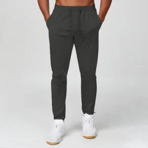 Men’s Casual Straight Fit Sports Fitness Outdoor Hiking Pants Quick Drying Breathable Elastic Waist Anti Pilling
