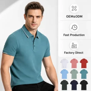 Men’s Casual Stylish Polo Shirts Custom Logo Breathable Smooth High Quality Corporate Workwear Uniform Man Clothes