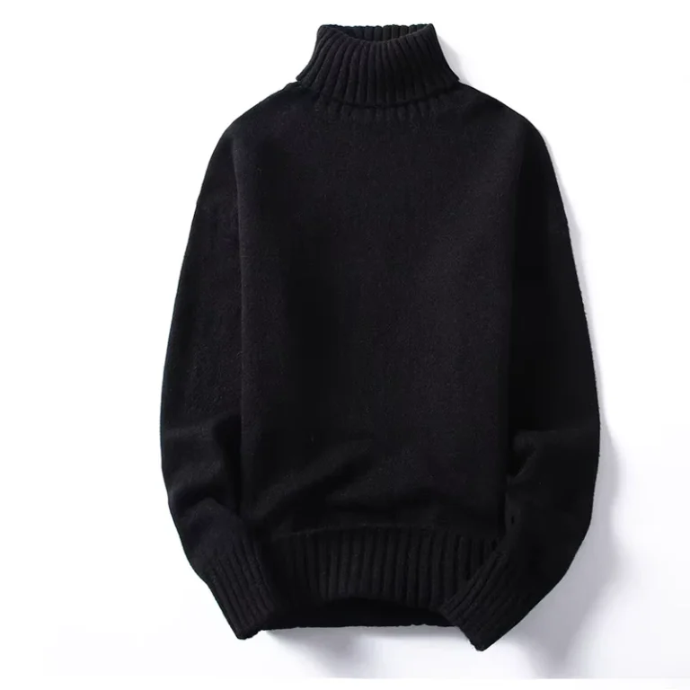 Mens-Casual-Winter-Turtleneck-Wool-Sweater-Diamond-Pattern-Pullover