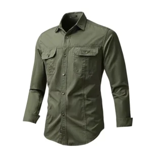 Men’s Casual Work Shirt Plus Size Long Sleeve 100% Cotton Anti Wrinkle Quick Dry Breathable Eco Friendly Autumn M 5XL