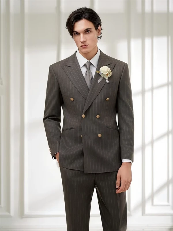 Mens-Classic-Design-Double-Breasted-Button-Woolen-Polyester-Suit-Made-to-Measure-Wedding-Groom-Business-Suits