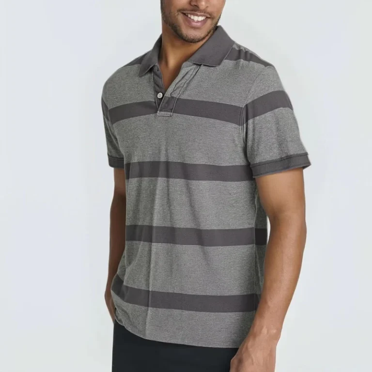 Mens-Classic-Striped-for-Polo-Shirts-Lightweight-Summer-Work-Tees-Shorts-Sleeve-Casual-Knitted-Jersey-Basic-Regular-Fit-Print