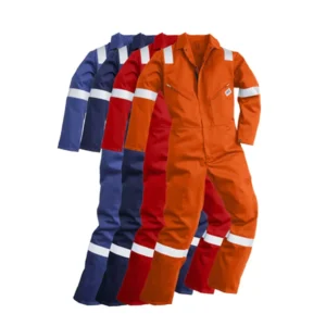 Men’s Cotton Construction Safety Workwear Mechanic Coverall Suit Jacket Pants Trousers Silk Screen Printed Needle Detection OEM