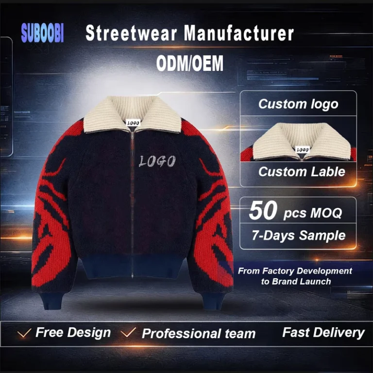Mens-Cotton-Knit-Cardigan-Turn-Down-Collar-Zip-Sweater