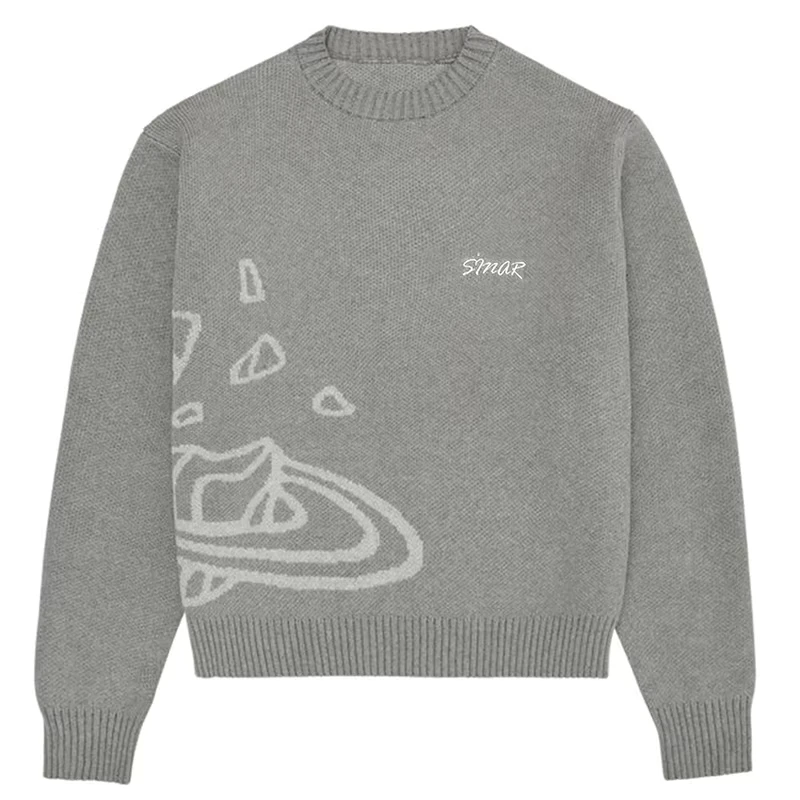 Men's Cotton Knit Sweater Long-Sleeve Crew-Neck Pullover