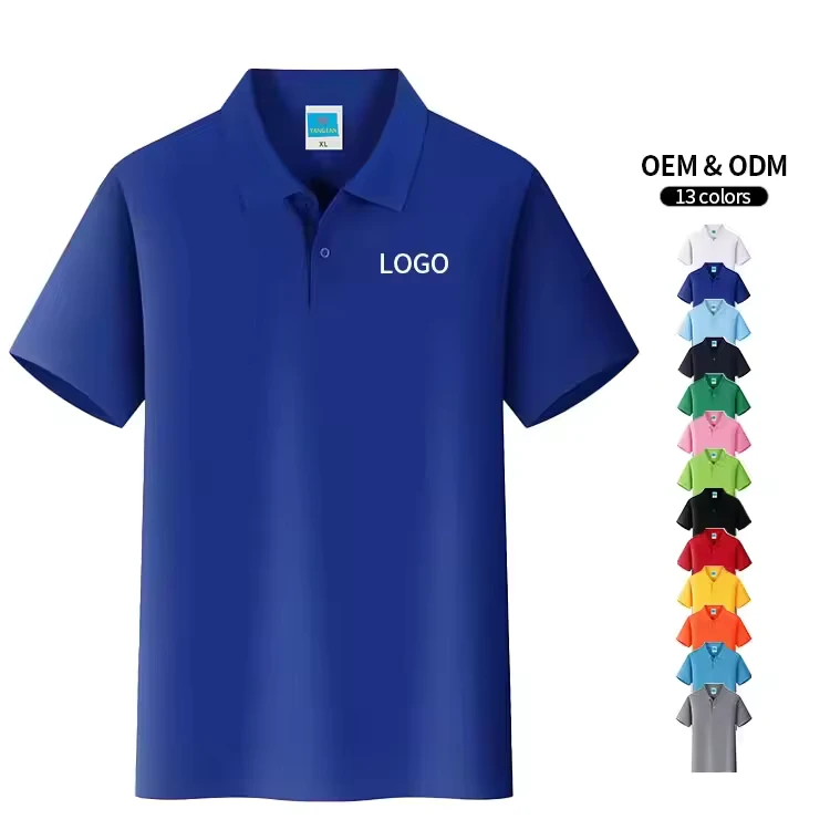 Men's Cotton Polo Shirt Golf Work Polo Shirt Blank Embroidery