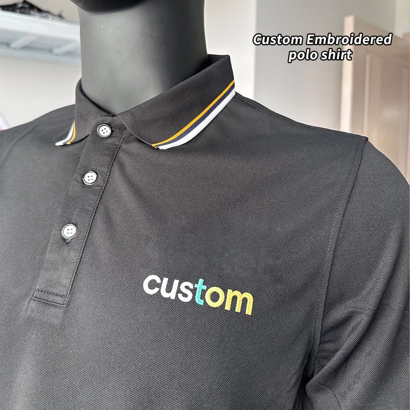 Men's Custom Embroidered Polo Shirt, Business and Work Uniform