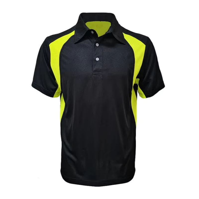 Men's Custom High Visibility Short Sleeve Summer T Shirt Reflective Safety Polo for Construction Workers