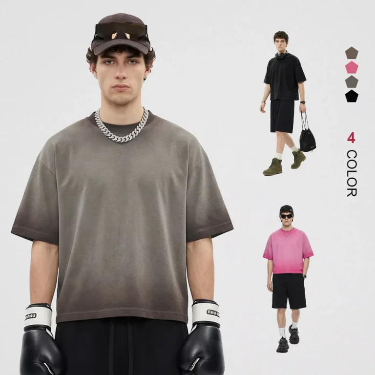 Mens-Custom-Oversized-Washed-Boxy-Fit-T-shirt-100-Cotton-275gsm-Mens-Shirts-Printing-Embroidery-Printing-Shirt