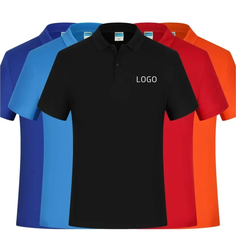 Mens-Custom-Polo-Shirt-Summer-Business-Formal-Golf-Solid-Color-Simple-Design