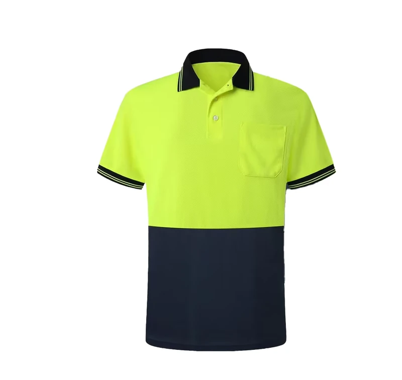 Men's Custom Polo Shirt White Short Sleeved Polyester T Shirt Business Work Clothes with Customized Logo Support