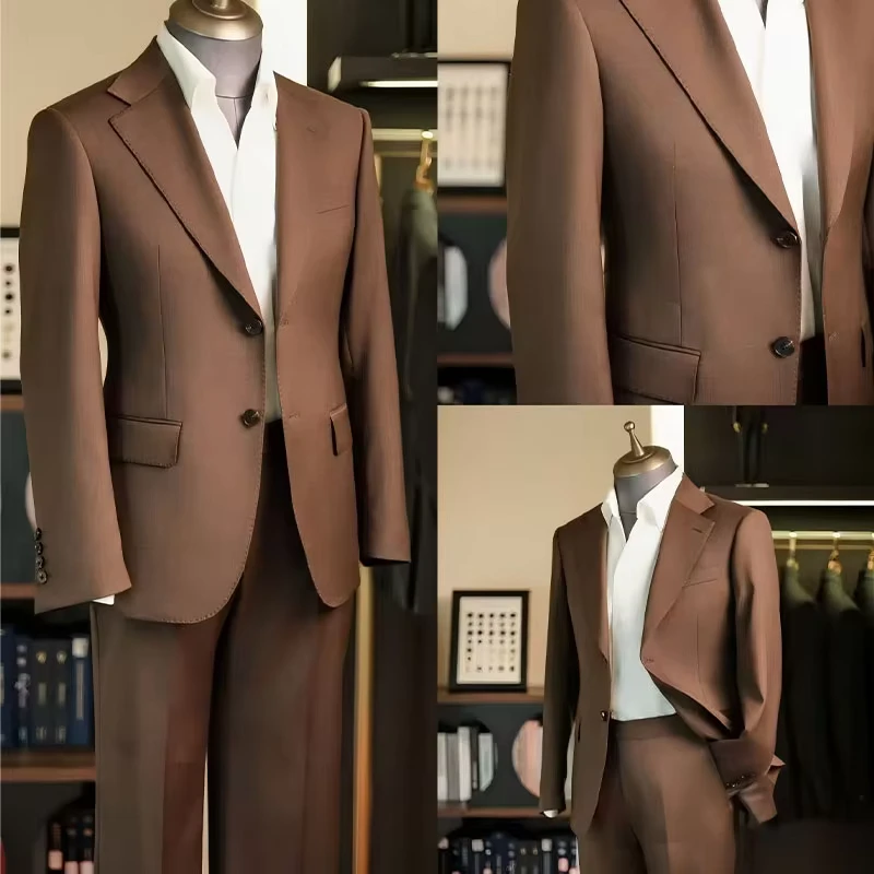 Men's Custom Wool Suit Formal Office Wear