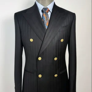 Men’s Customizable Plus Size 2 Piece Business Suit Single Breasted Slim Fit Woolen Fabric Patch Pocket Zipper Fly Flat