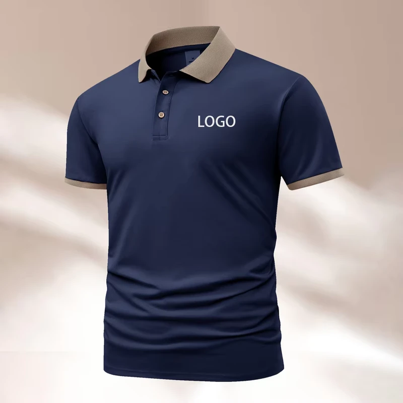 Men's Customizable Polyester Golf Company Work Polo Quick Dry Breathable Summer Casual For Sports Uniforms Factory Customized