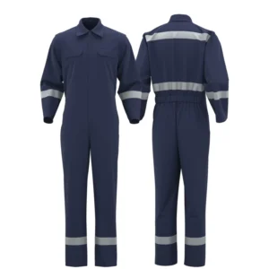 Men’s Customizable Reflective Construction Safety Coverall for Electricians