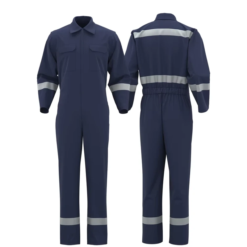 Men's Customizable Reflective Construction Safety Coverall for Electricians