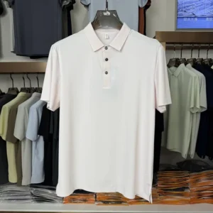 Men’s Embroidered Nylon Spandex Short Sleeve Polo Shirt for Customization