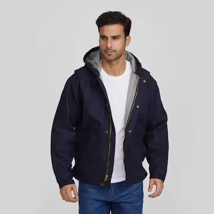 Men's FR Duck Coat CAT3 Flame Resistant Insulated Zipper & Snap FR Jacket