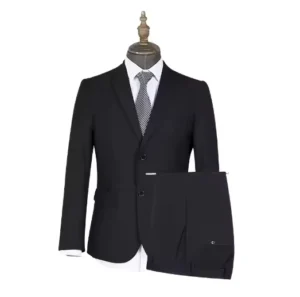 Men’s Fashion Suit Sets Three Piece Tuxedo with Anti Static Beaded Technique Woven Fabric Business Suits