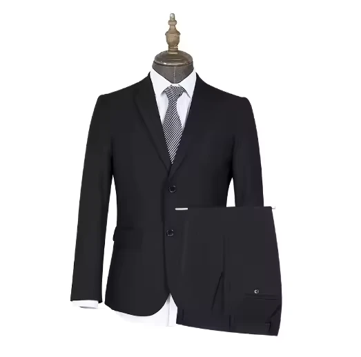 Men's Fashion Suit Sets Three Piece Tuxedo with Anti Static Beaded Technique Woven Fabric Business Suits