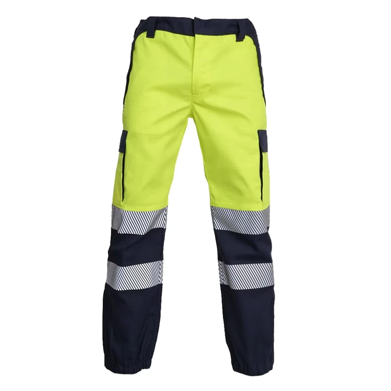 Men's Fire Proof Anti Static High Visibility Type 2 Limited Encapsulation Work Pants with Reflective Straps