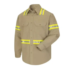 Men’s Fire Resistant FR Shirts Nylon Cotton FRC Flame-Resistant Welder Work Suit