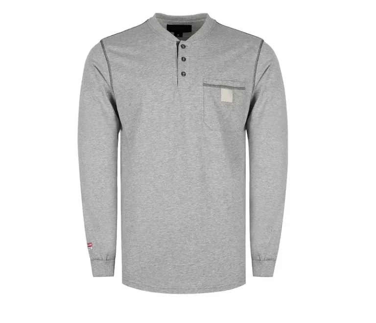 Mens-Fire-Resistant-Work-Shirts-CAT2-Welding-T-Shirts-Print-Long-Sleeves-Henley-Style-FR-Flame-Retardant-Cotton-Clothing