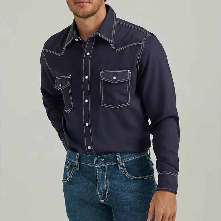 Mens-Flame-Retardant-Cotton-Denim-Shirt-High-Temperature-Resistant-Long-Sleeve-Workwear-Western-FR-Shirt