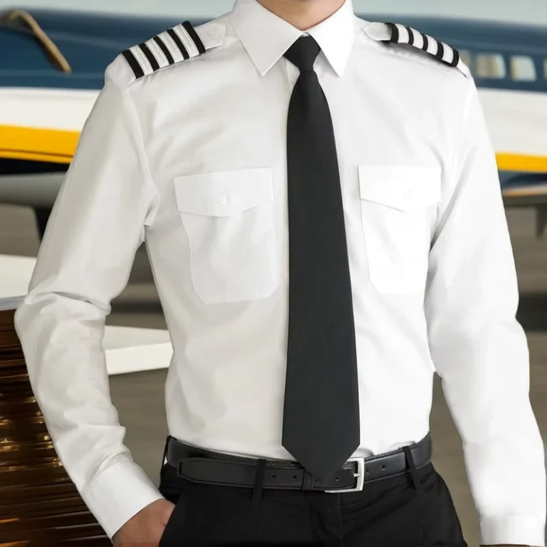 Mens-Flight-Attendant-Uniform-Captain-Shirt-Pilot-Aviation-Uniform
