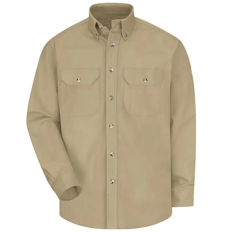 Mens-Fr-Shirt-Dress-Uniform-Cargo-Work-Shirts-for-Men