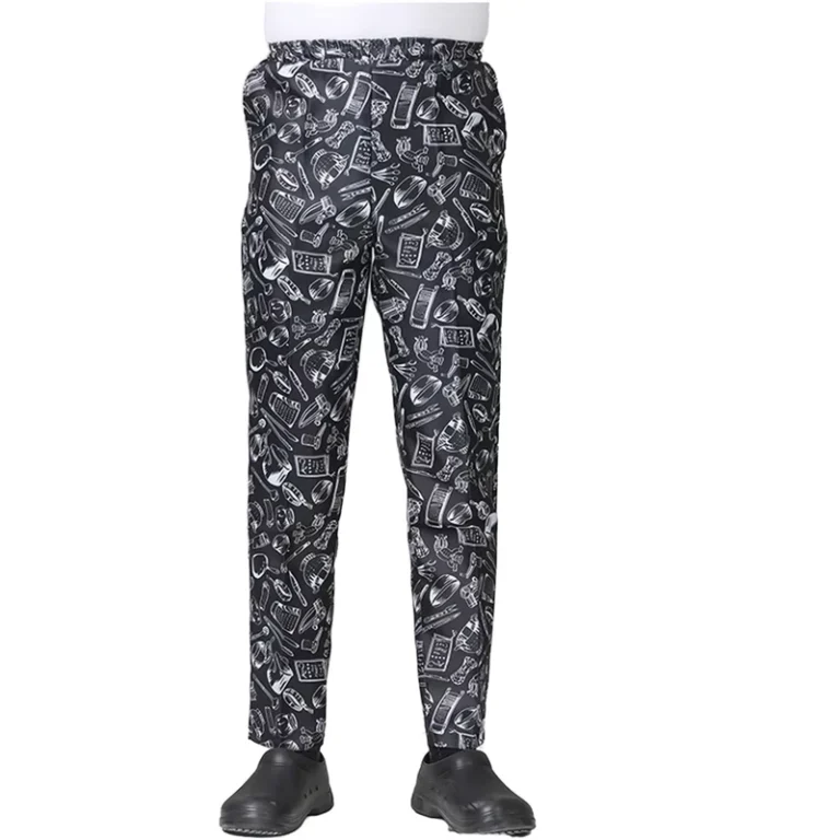 Mens-Fully-Elastic-Black-Cotton-Blend-Chef-Trousers-Work-Uniform-Pants-for-Kitchen-Staff-in-Restaurant-and-Bar