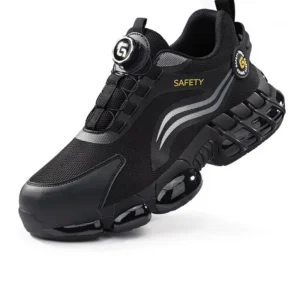 Men’s Grey Construction Sneakers Steel Toe Anti-Smash Work Safety Shoes