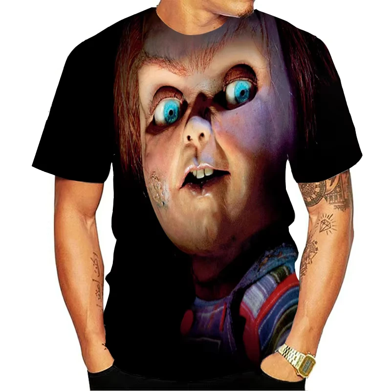 Men's Halloween Horror 3D T-Shirt O-Neck Short Sleeve Plus Size