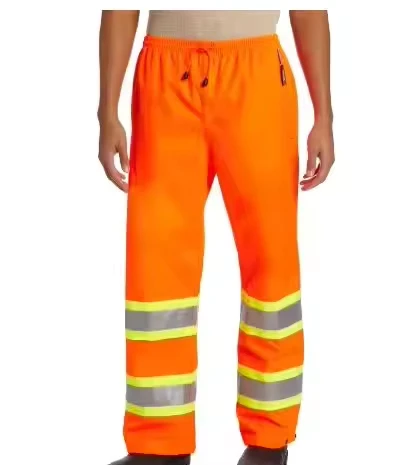 Men's Heavy Duty Polyester Cotton Work Trousers Hi Vis Winter Workwear Pants Reflective Safety Clothing for Workshop Custom Vest