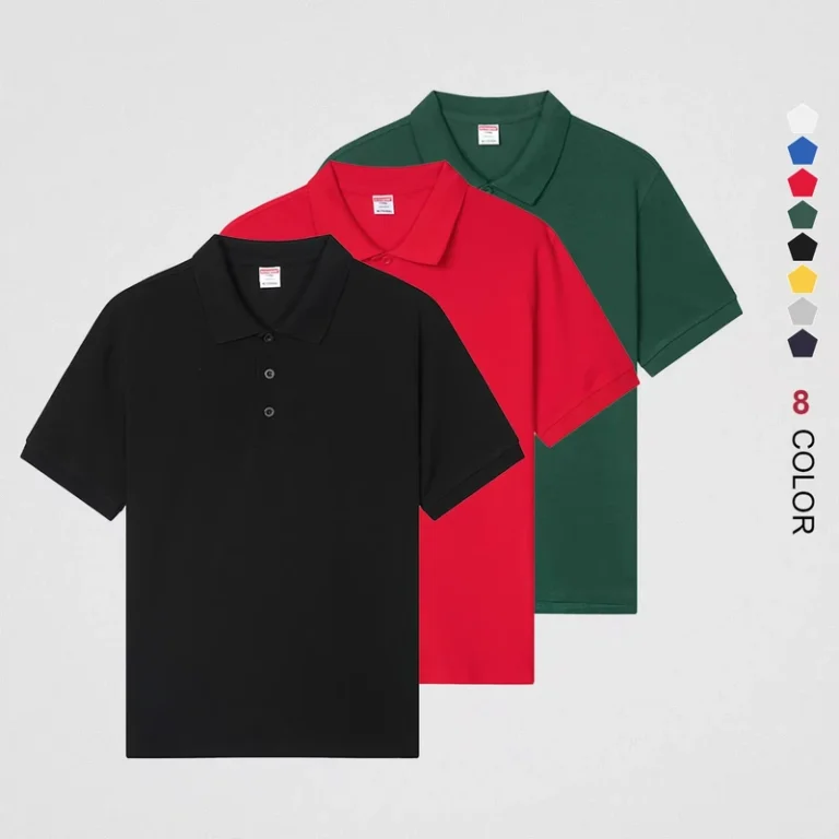Mens-Heavyweight-Oversized-Cotton-Short-Sleeve-Polo-Shirt-Custom-Logo