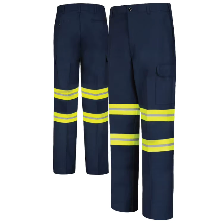 Men's Hi Reflector Safety Cargo Six Pocket Pants for Engineer and Mining Working Uniform