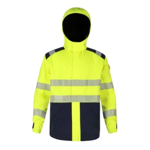 Mens Hi Vis Reflective Safety Winter Jacket Workwear FR Waterproof Jacket