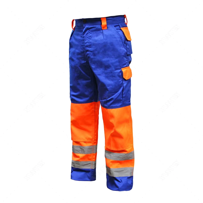 Men's Hi vis Flame Retardant Trousers Anti Static Pants 3M Hi Vis Reflective Tape FR Cargo Workwear Garments