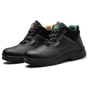 Men’s High Low Heel Anti Shatter Anti Slip Safety Shoes PU Rubber Sole Labor Protection for Construction Sites for Factories
