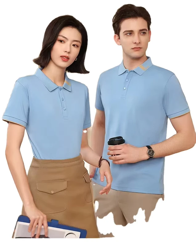 Men's High Quality Anti Wrinkle Embroidered Business Style Cotton for Shirts Short Sleeve