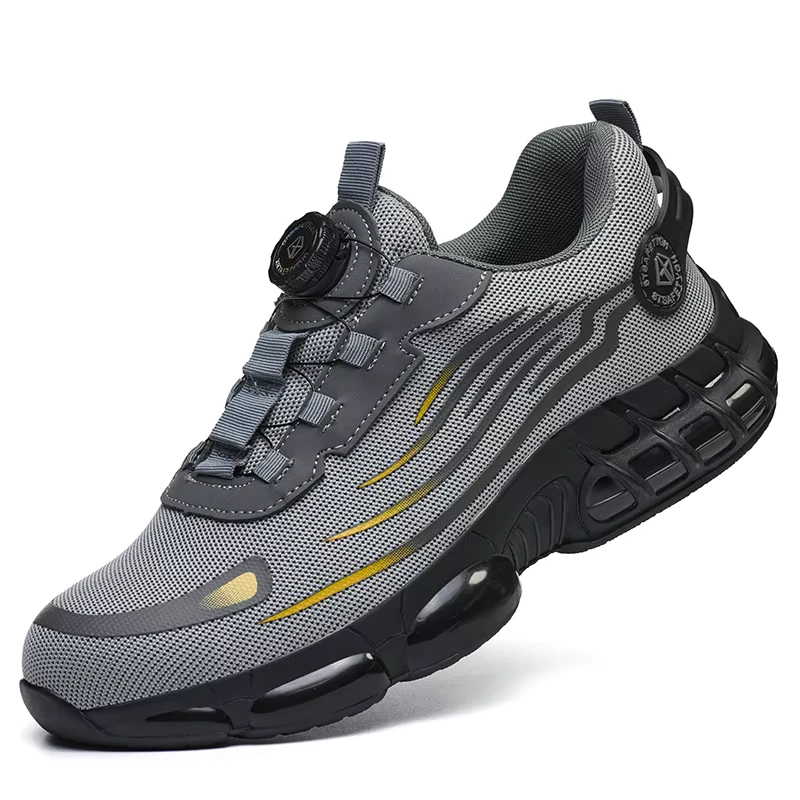 Men's High-Top Steel Toe Safety Shoes Anti-Smashing Anti-Puncture Breathable TPU Upper Labor Shoes