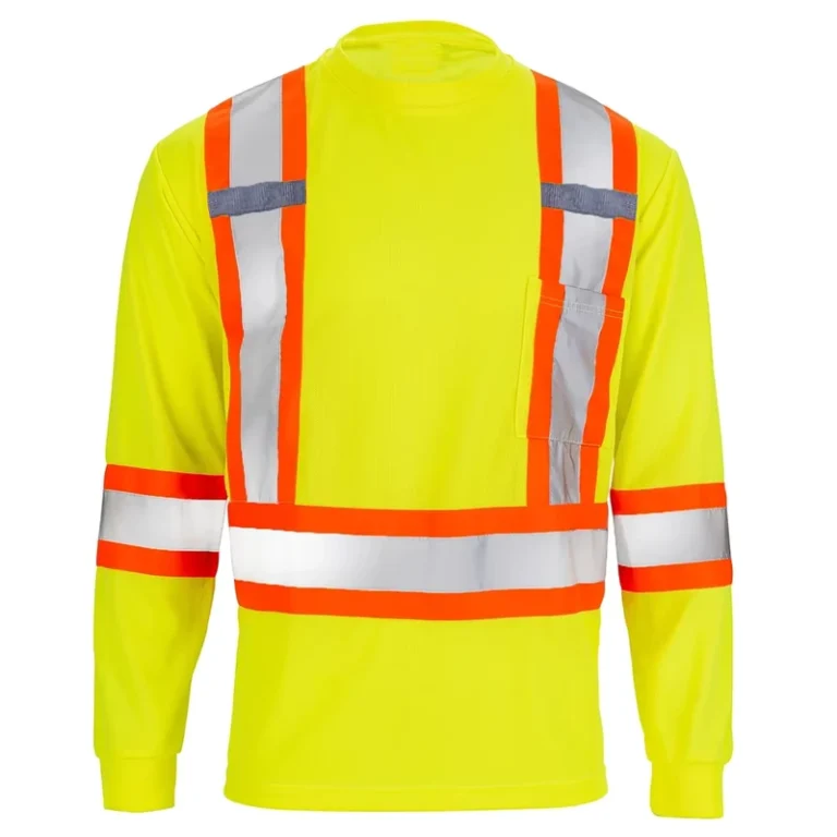 Mens-High-Vis-Safety-Work-T-Shirt-Ansi-Class-3-Long-Sleeve-Wear-Quick-Dry-T-Shirt-Construction-Reflective-Shirts