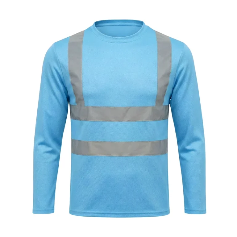 Mens-High-Visibility-Full-Sleeve-Safety-Hi-Vis-Shirt-High-Quality-Polyester-Work-Wear