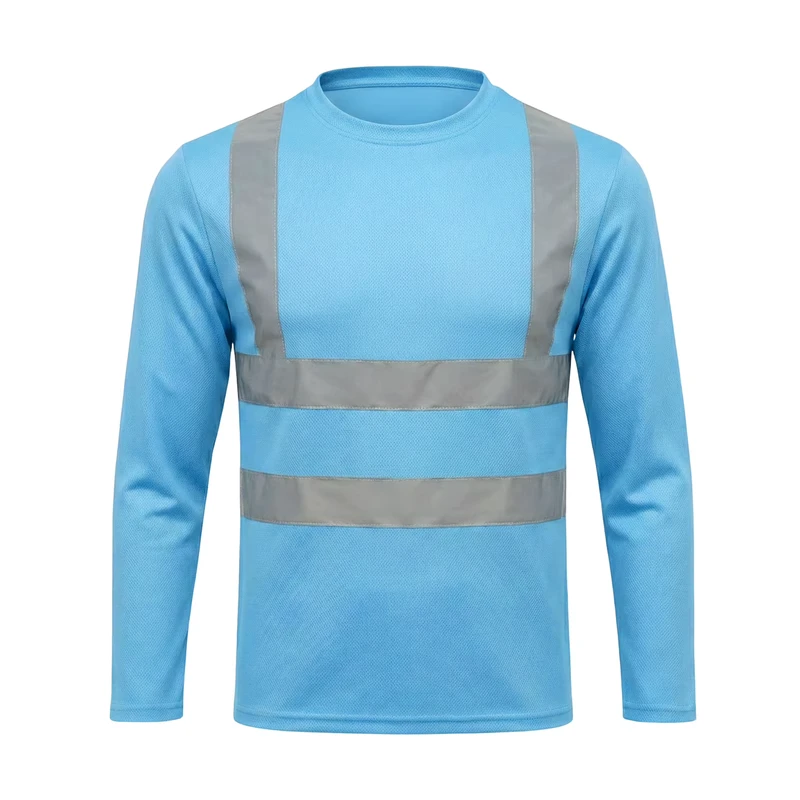 Men's High Visibility Full Sleeve Safety Hi Vis Shirt High Quality Polyester Work Wear