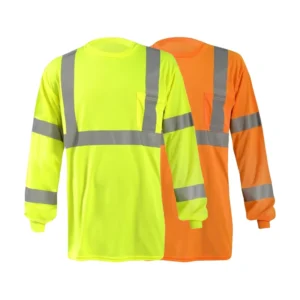 Men’s High Visibility Polo Work Shirt Workwear 100% Polyester Shirt Reflective Safety Polo T Shirt for Outdoor Work